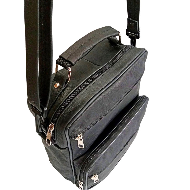 Pánska kožená čierna taška KOR-NL01