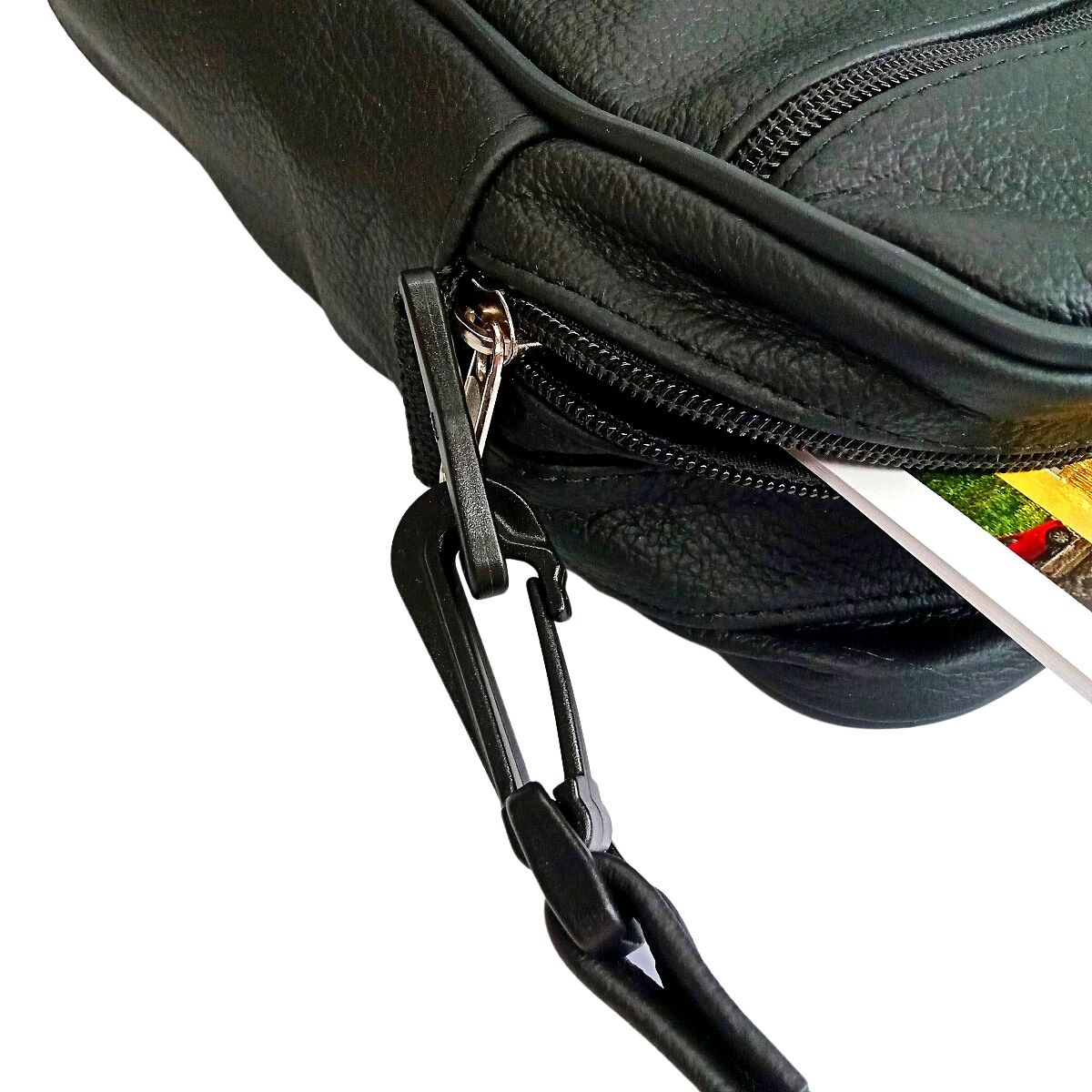 Pánska kožená čierna taška KOR-NL01