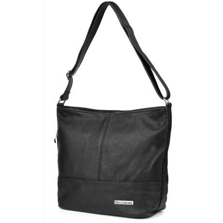 Kožená dámska čierna crossbody kabelka Beltimore "LANA"