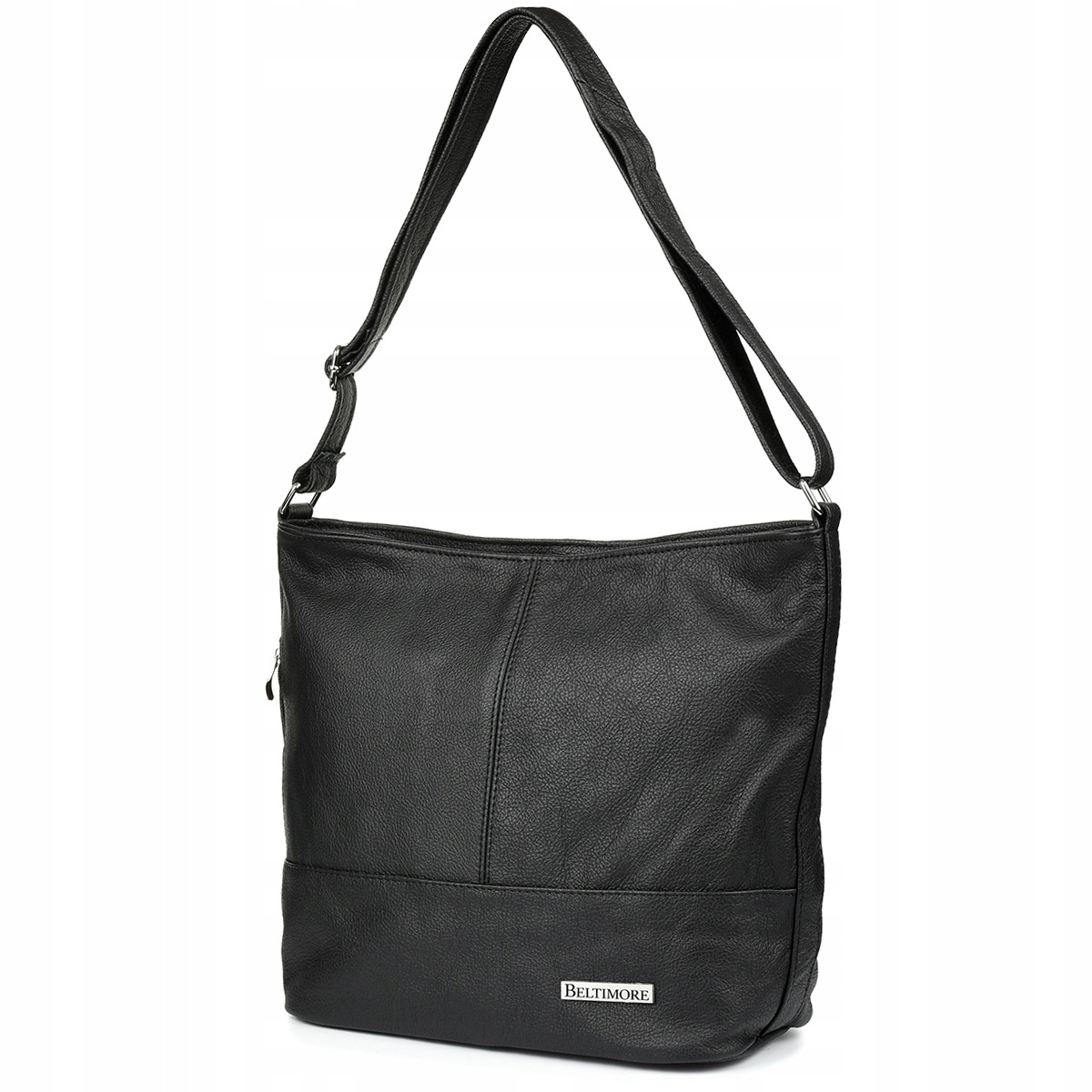 Kožená dámska čierna crossbody kabelka Beltimore "LANA"