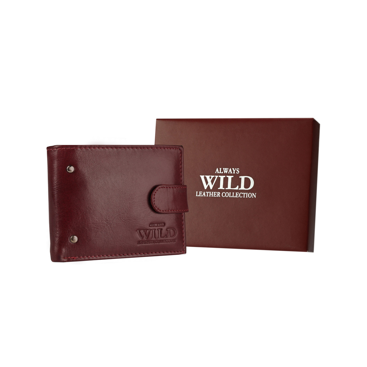 Kožená pánska burgundy peňaženka Always Wild RFID