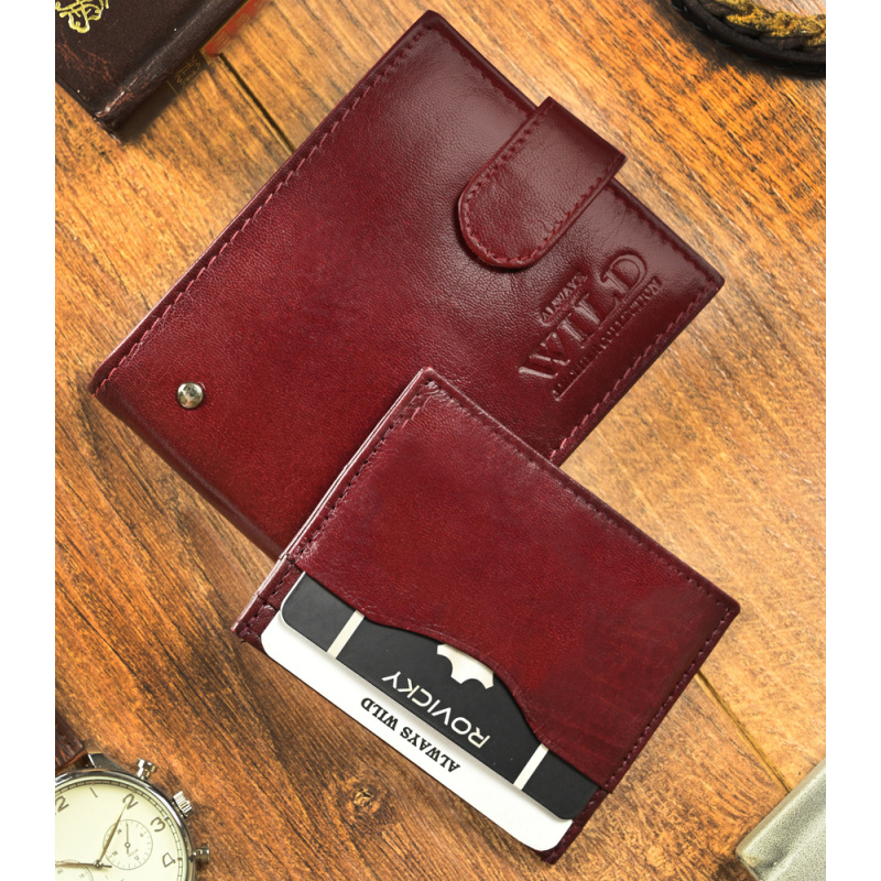 Kožená pánska burgundy peňaženka Always Wild RFID