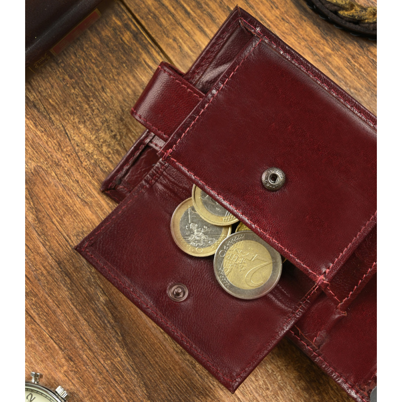 Kožená pánska burgundy peňaženka Always Wild RFID