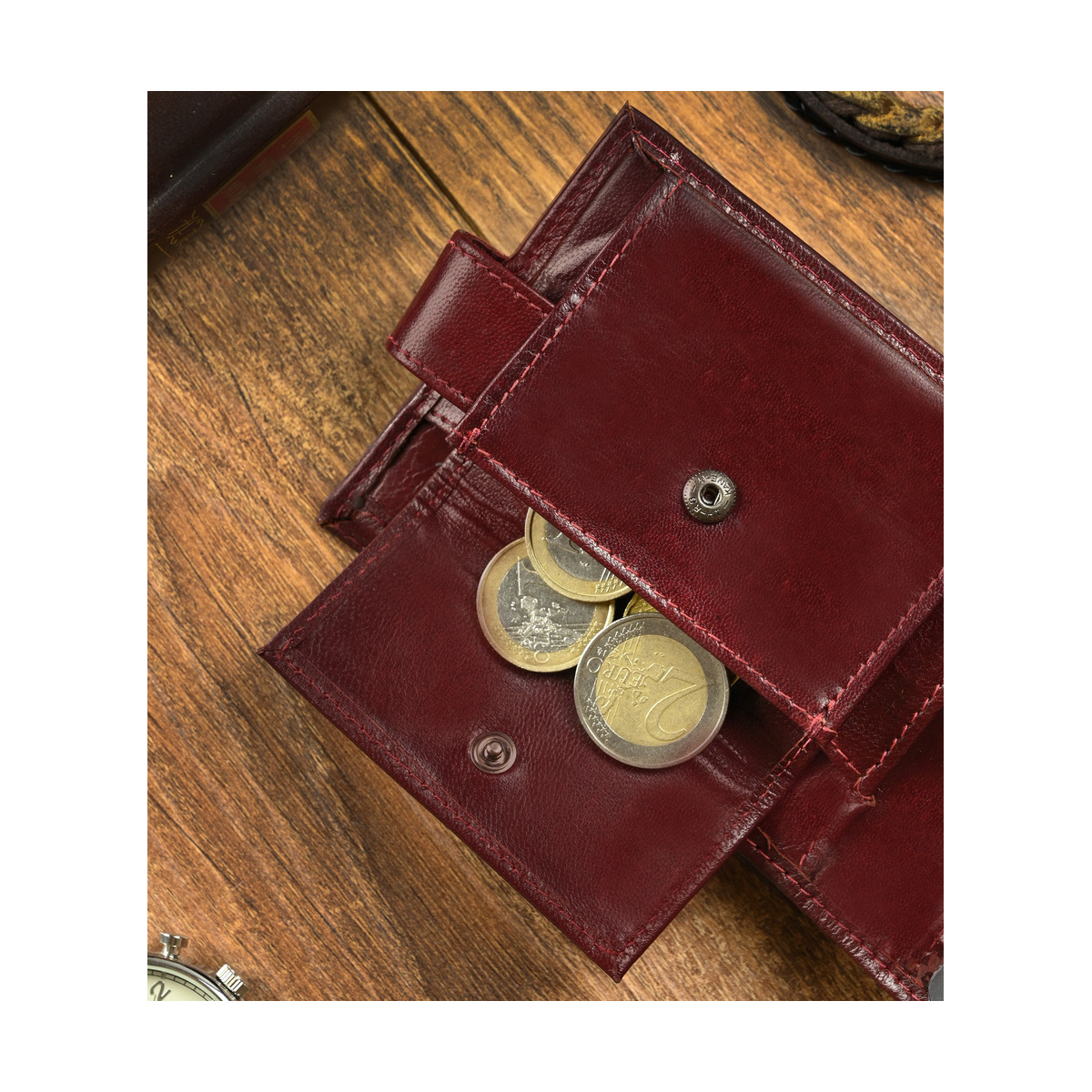 Kožená pánska burgundy peňaženka Always Wild RFID