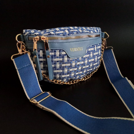 Dámska crossbody modrá kabelka Versoli "LOLA"