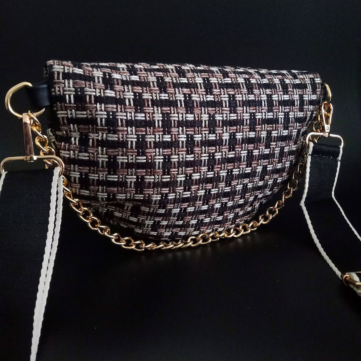 Dámska crossbody čierna kabelka prešívaná Versoli "LOLA"