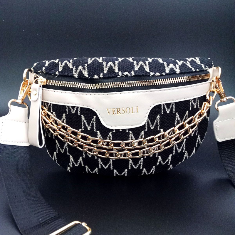 Čierna crossbody kabelka beige LOTTY