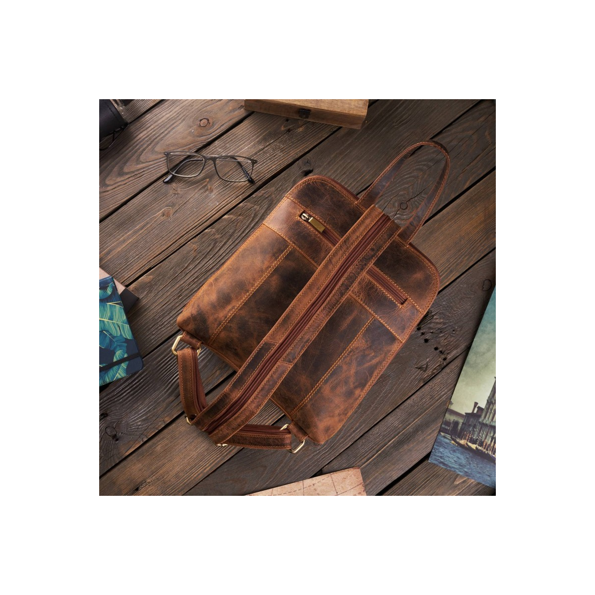 Dámsky kožený vintage batoh MARIN