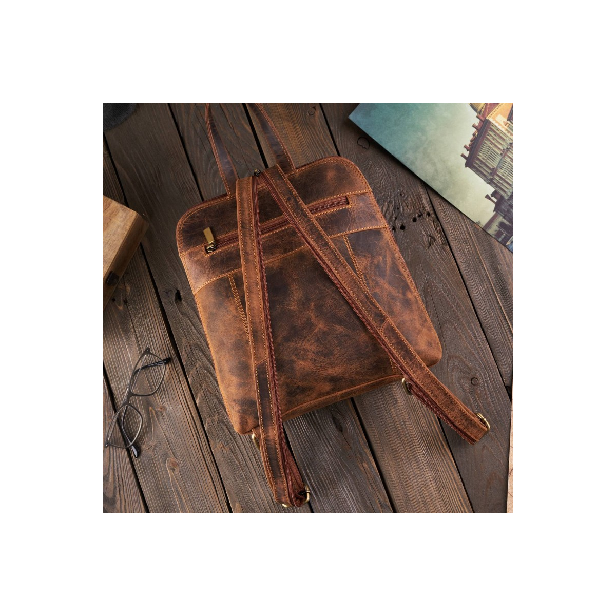 Dámsky kožený vintage batoh MARIN