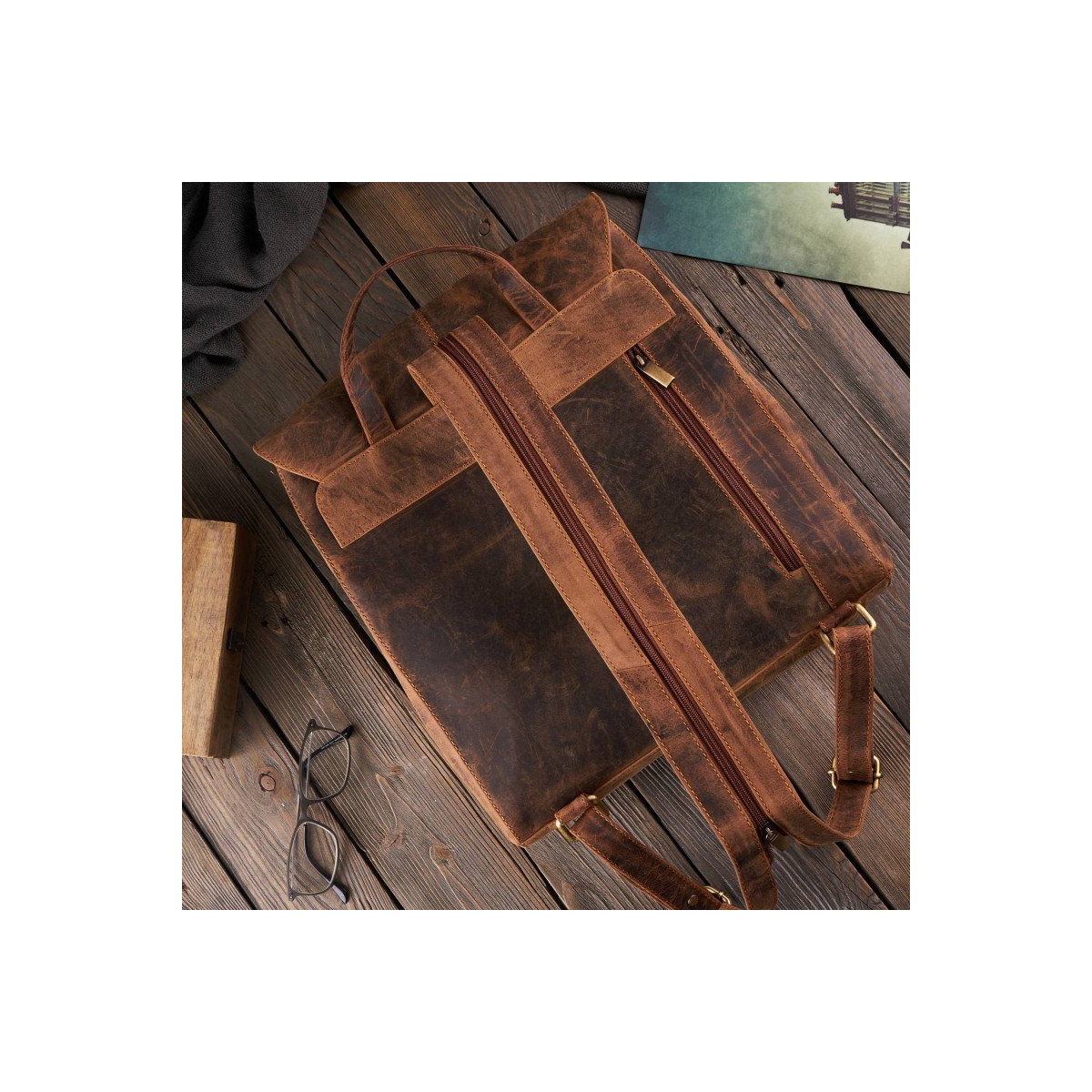 Kožený dámsky vintage batoh SAHAR