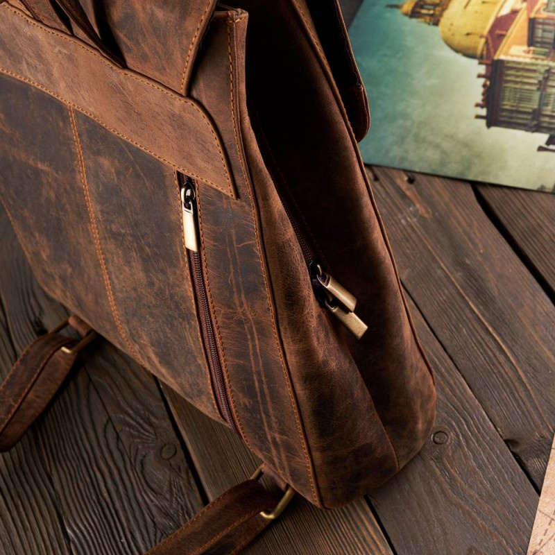 Kožený dámsky vintage batoh SAHAR