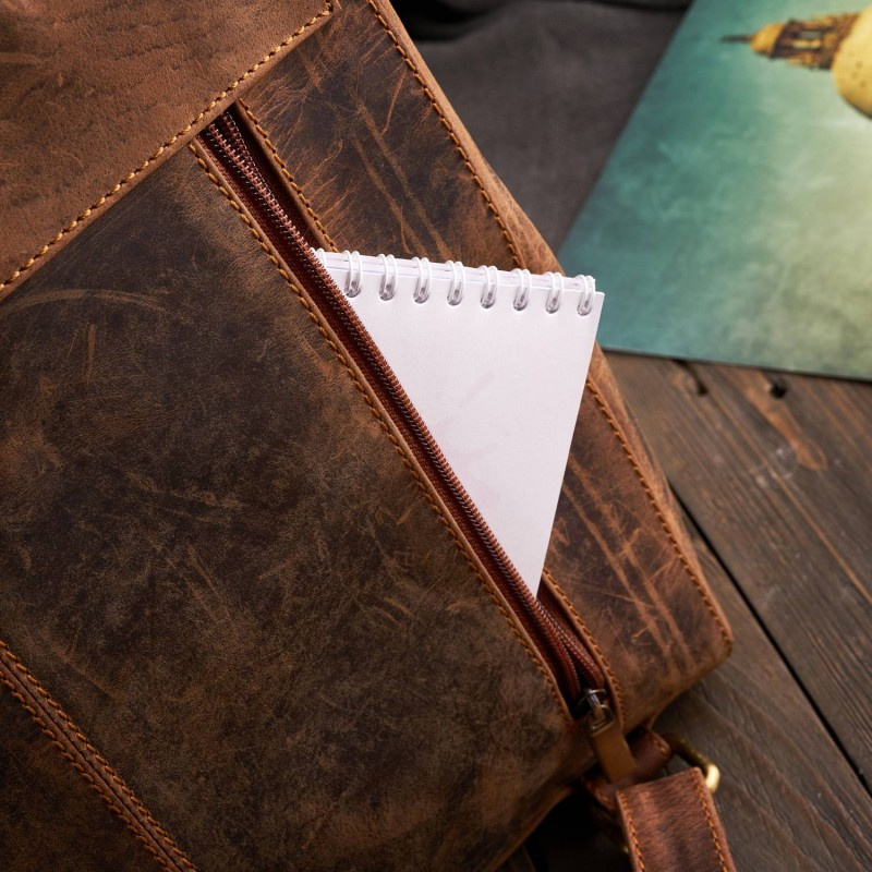 Kožený dámsky vintage batoh SAHAR