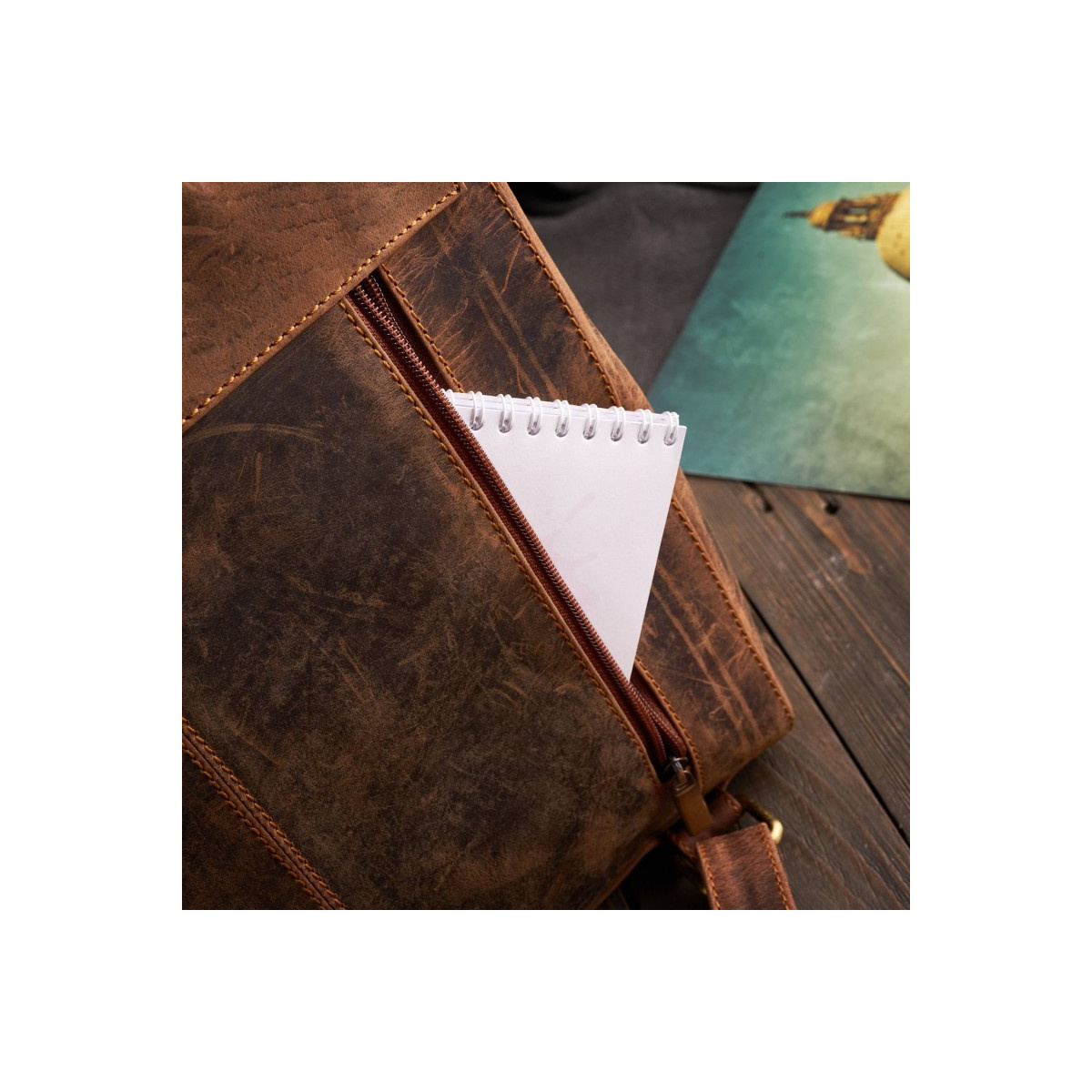 Kožený dámsky vintage batoh SAHAR