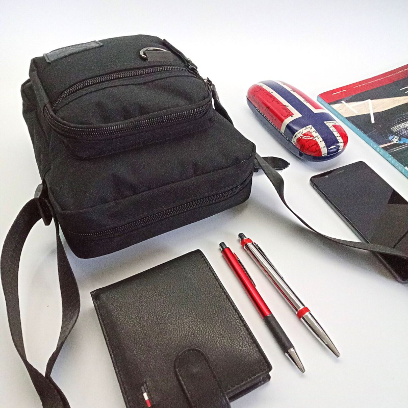 Pánska čierna crossbody taška PORTER