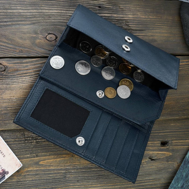 Kožená dámska modrá peňaženka RORY