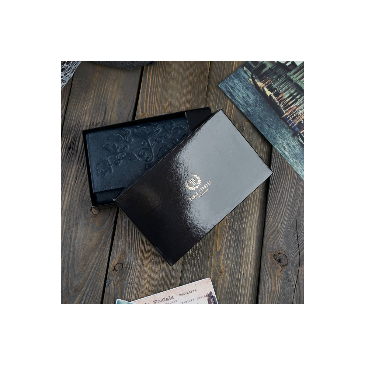 Kožená dámska modrá peňaženka RORY