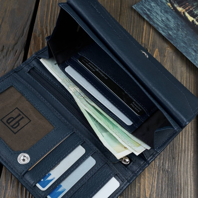 Kožená dámska modrá peňaženka RORY