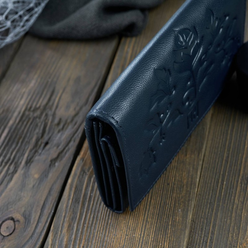 Kožená dámska modrá peňaženka RORY