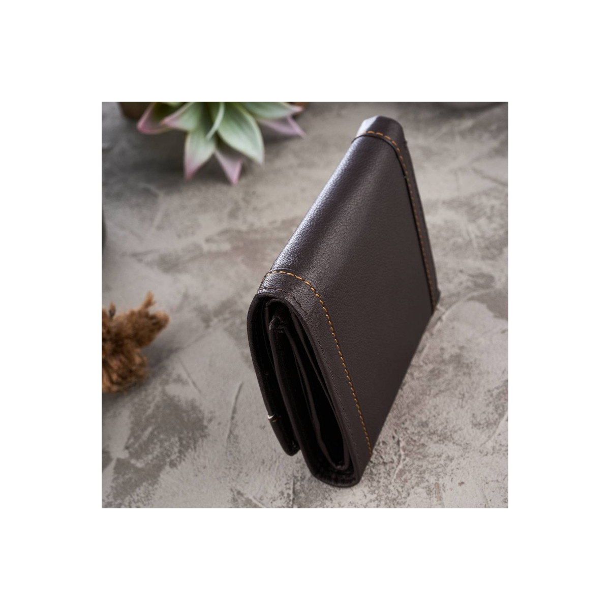 Kožená pánska hnedá peňaženka MALIK