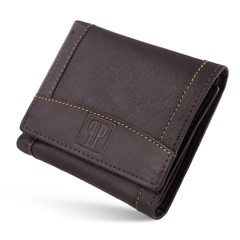 Kožená pánska hnedá peňaženka MALIK