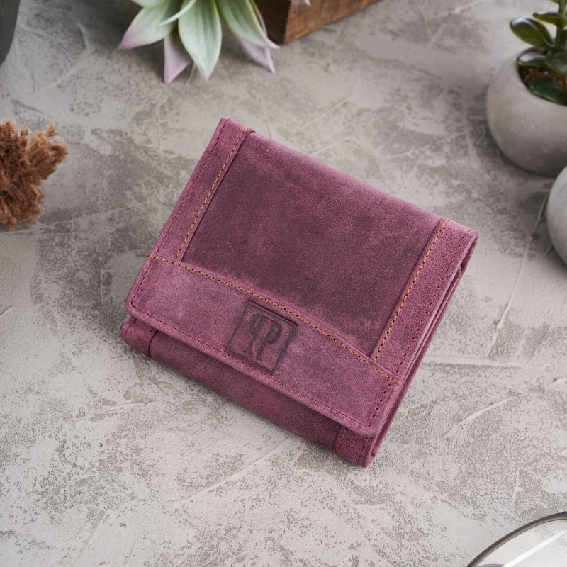 Kožená dámska ružová peňaženka VIENNA