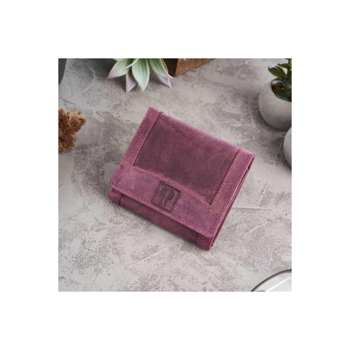 Kožená dámska ružová peňaženka VIENNA