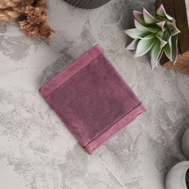 Kožená dámska ružová peňaženka VIENNA