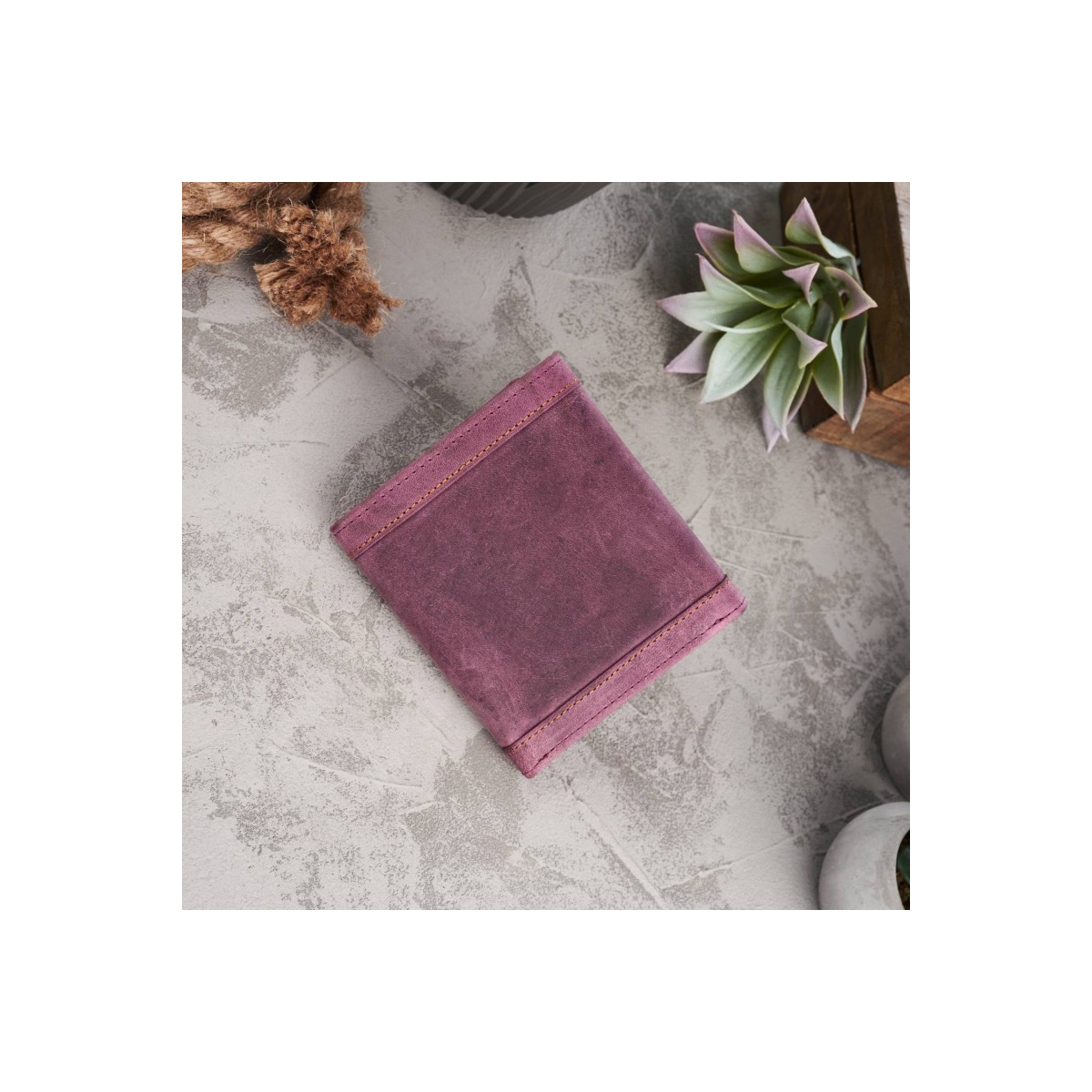 Kožená dámska ružová peňaženka VIENNA