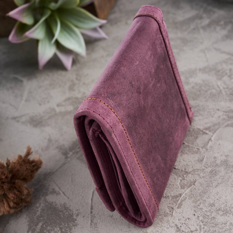 Kožená dámska ružová peňaženka VIENNA