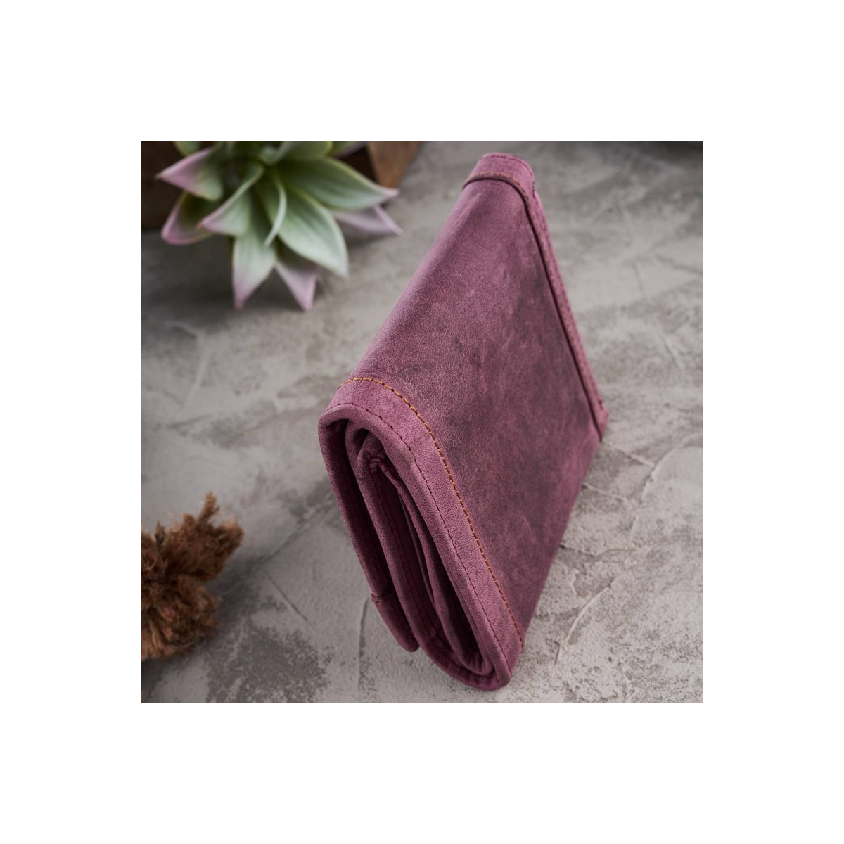 Kožená dámska ružová peňaženka VIENNA