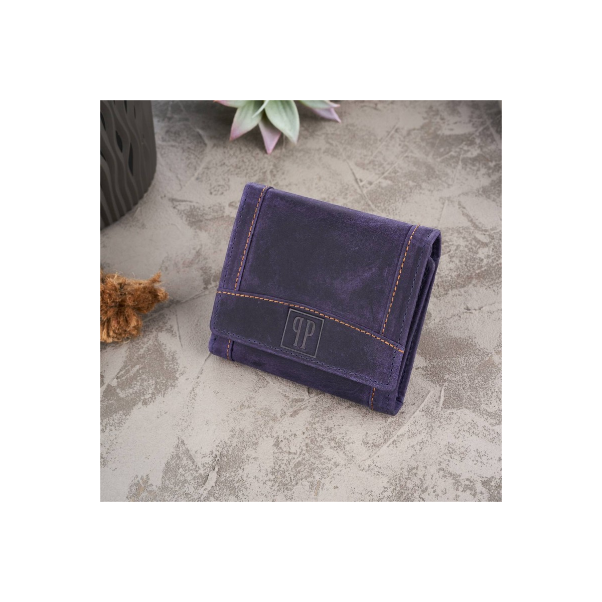 Kožená dámska fialová peňaženka VIENNA