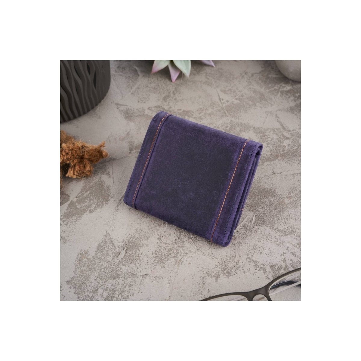 Kožená dámska fialová peňaženka VIENNA