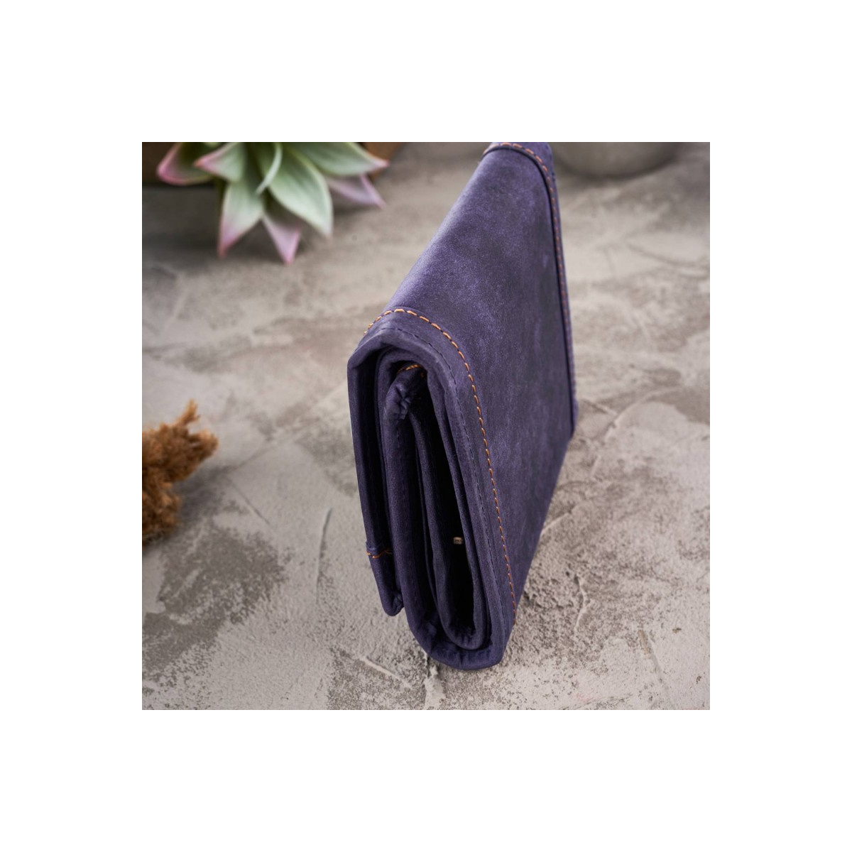 Kožená dámska fialová peňaženka VIENNA