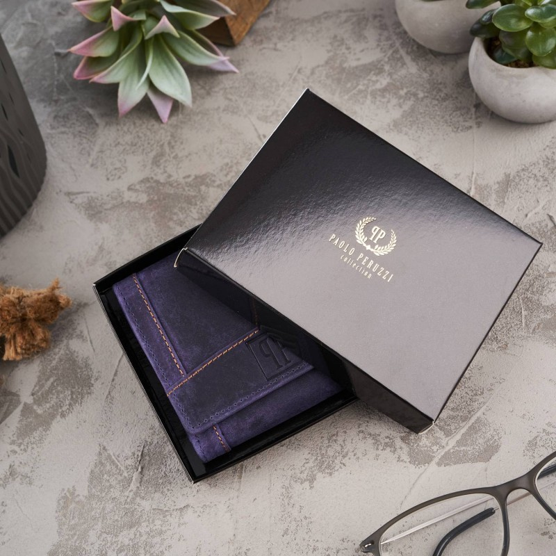 Kožená dámska fialová peňaženka VIENNA