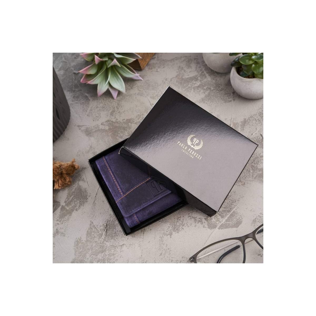 Kožená dámska fialová peňaženka VIENNA