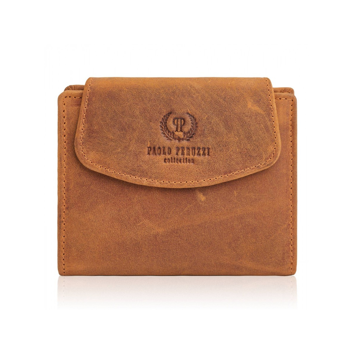 Vintage oranžová kožená dámska peňaženka Peruzzi