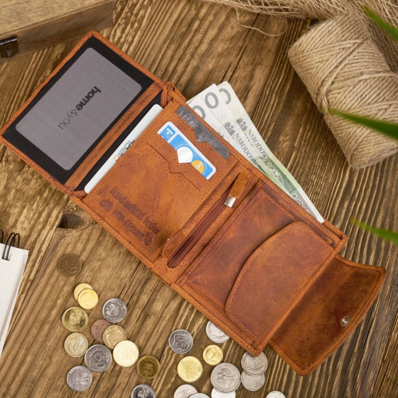 Vintage oranžová kožená dámska peňaženka Peruzzi