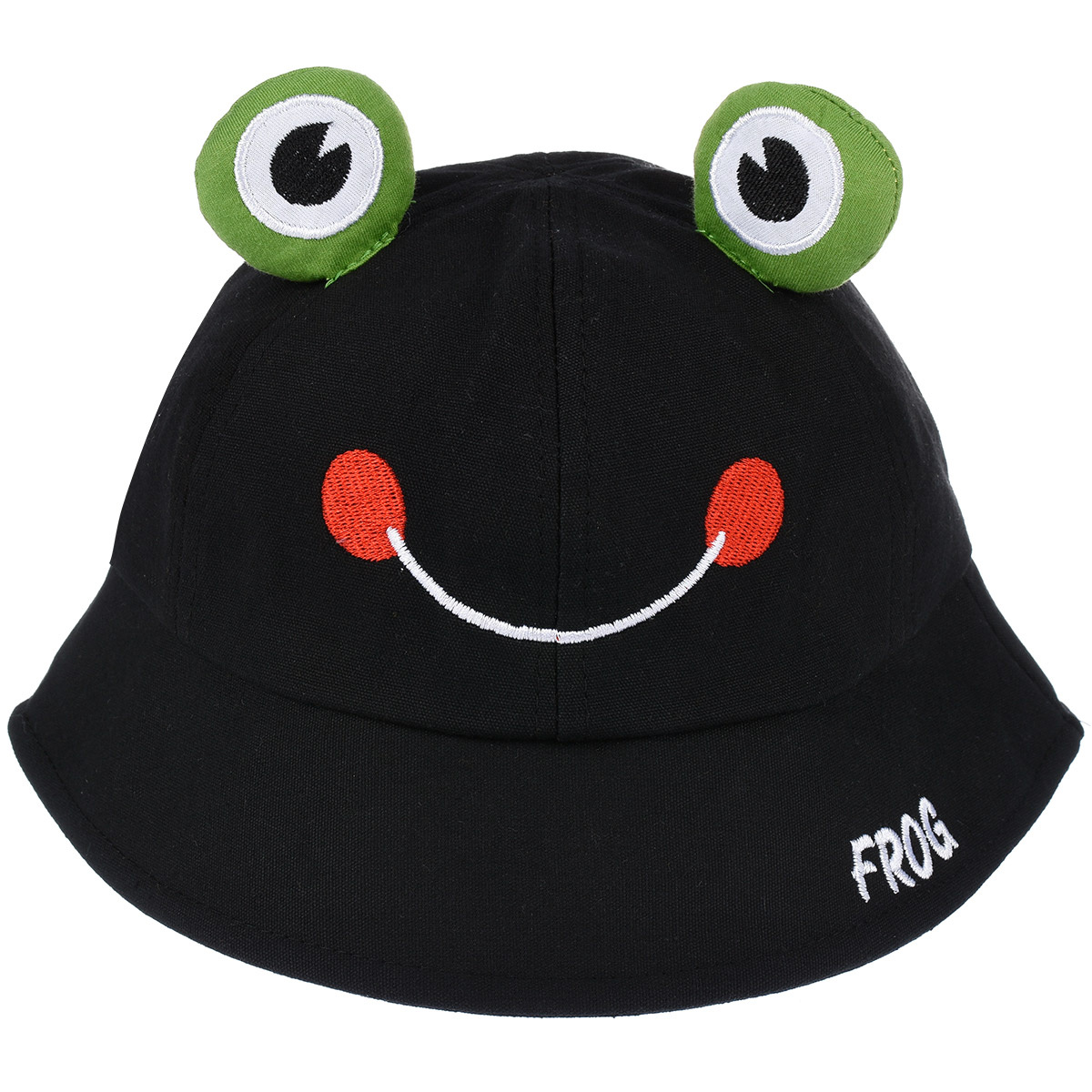 Detský čierny klobúk ŽABA