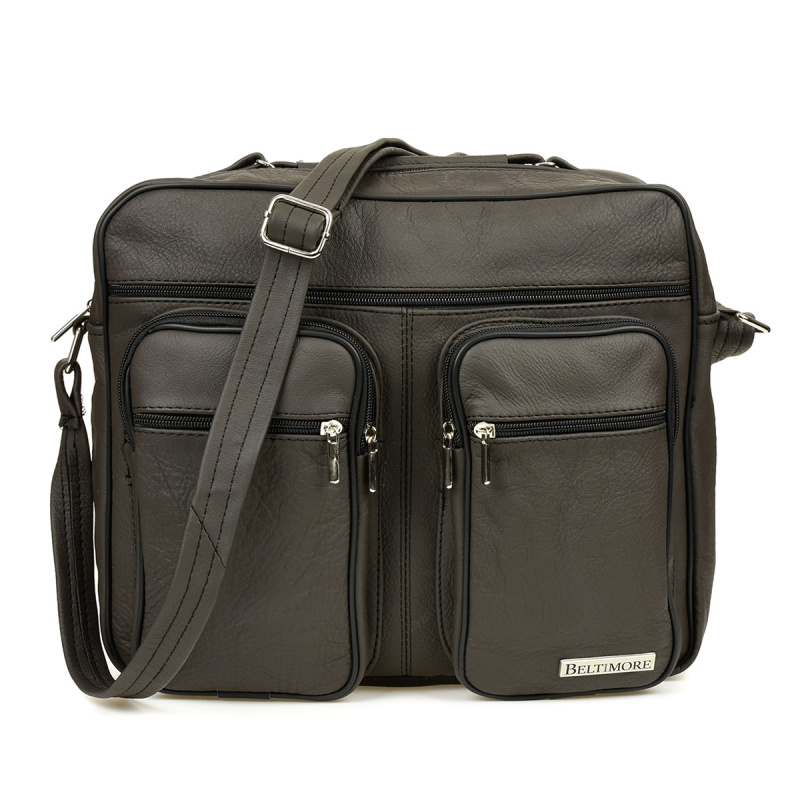 Kožená pánska hnedá taška na rameno EDUARDO