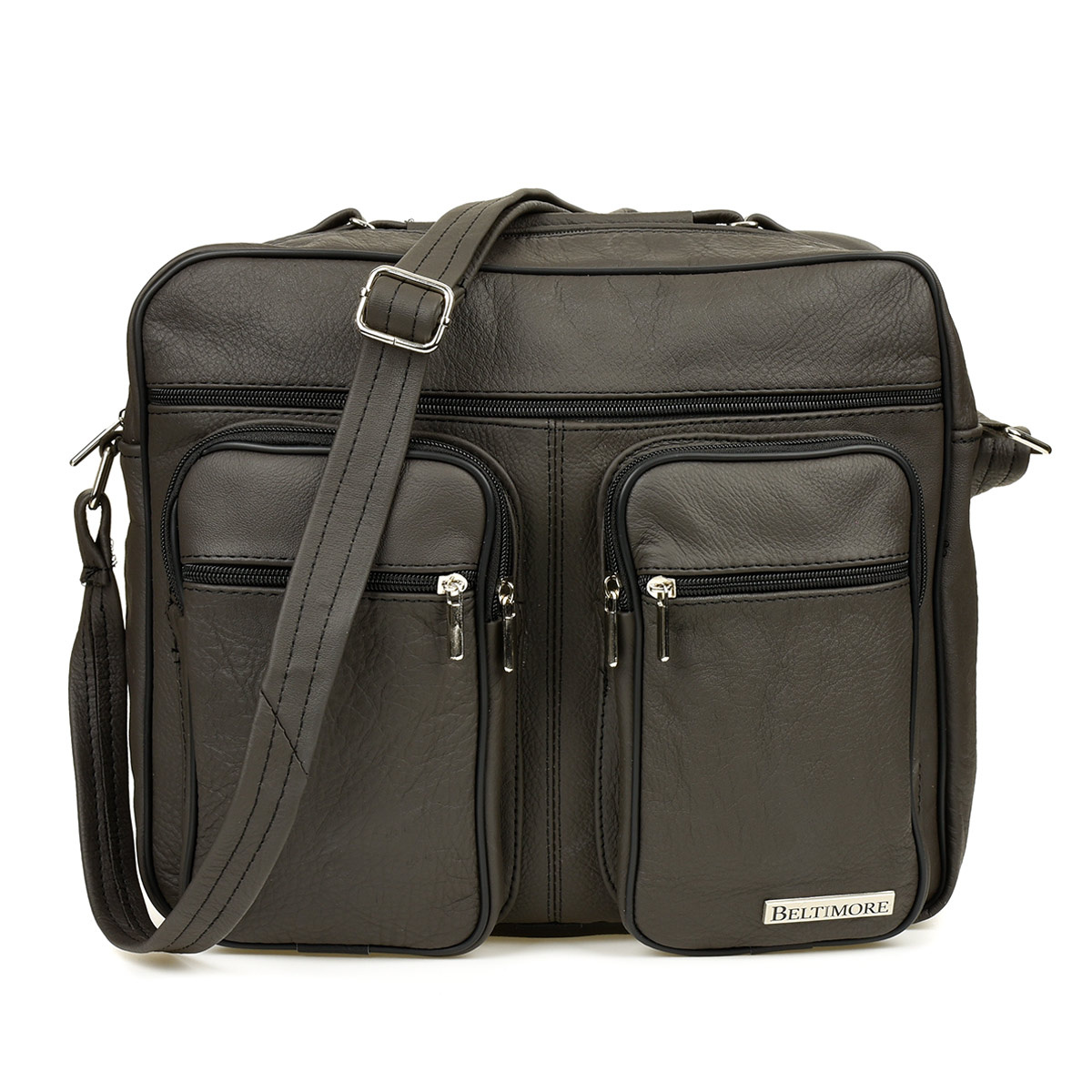 Kožená pánska hnedá taška na rameno EDUARDO