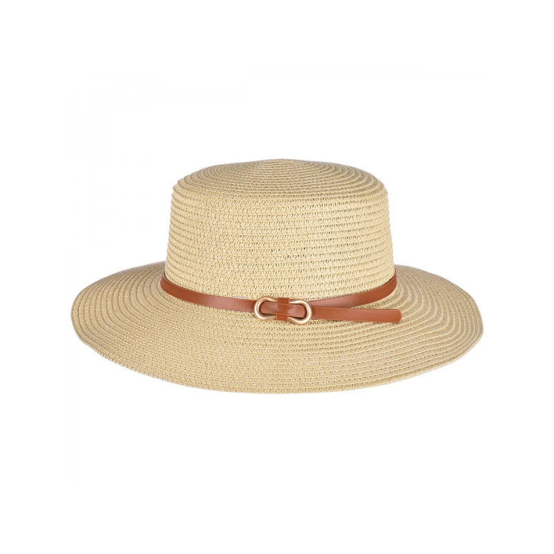 Dámsky béžový slamený klobúk IMANI