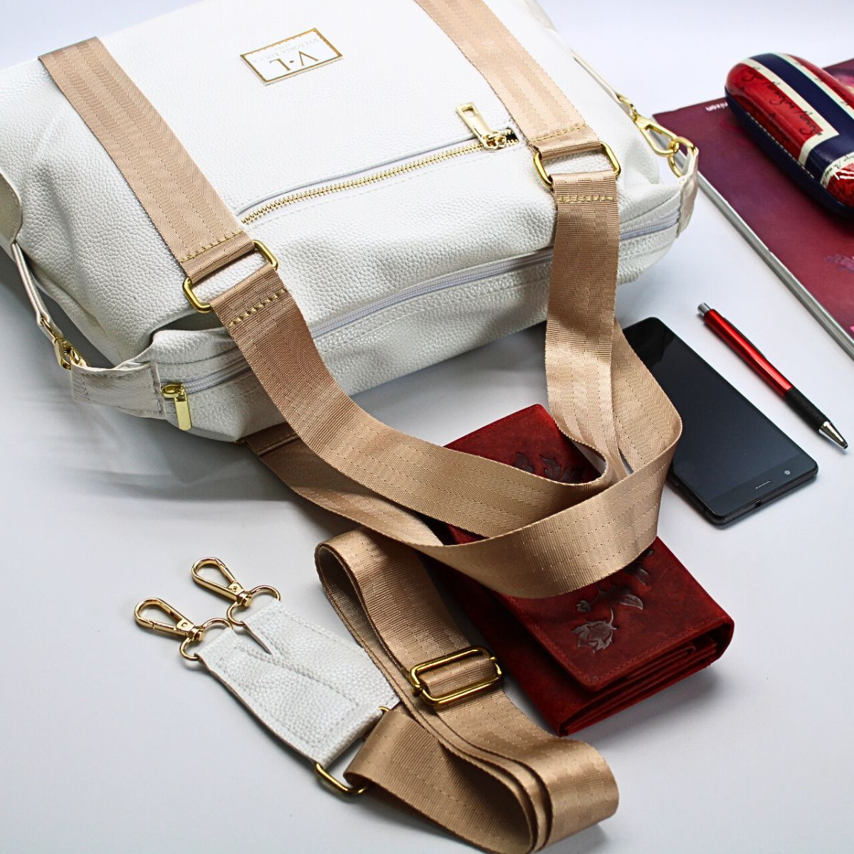 Dámska biela kabelka Vittoria Lucca PAOLA