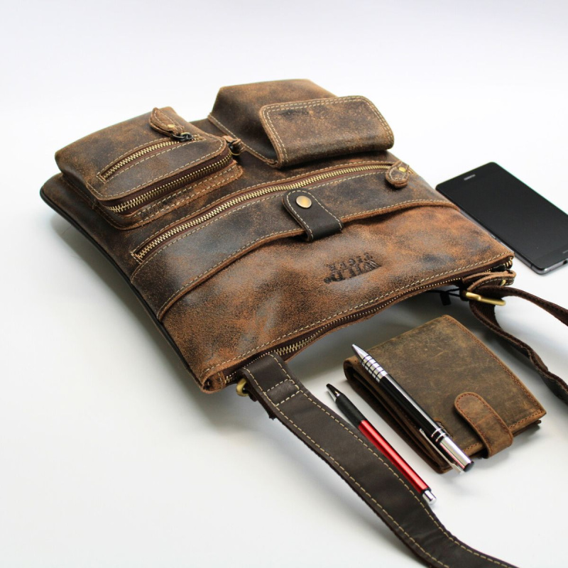 Pánska kožená taška Wild Tiger Perfect