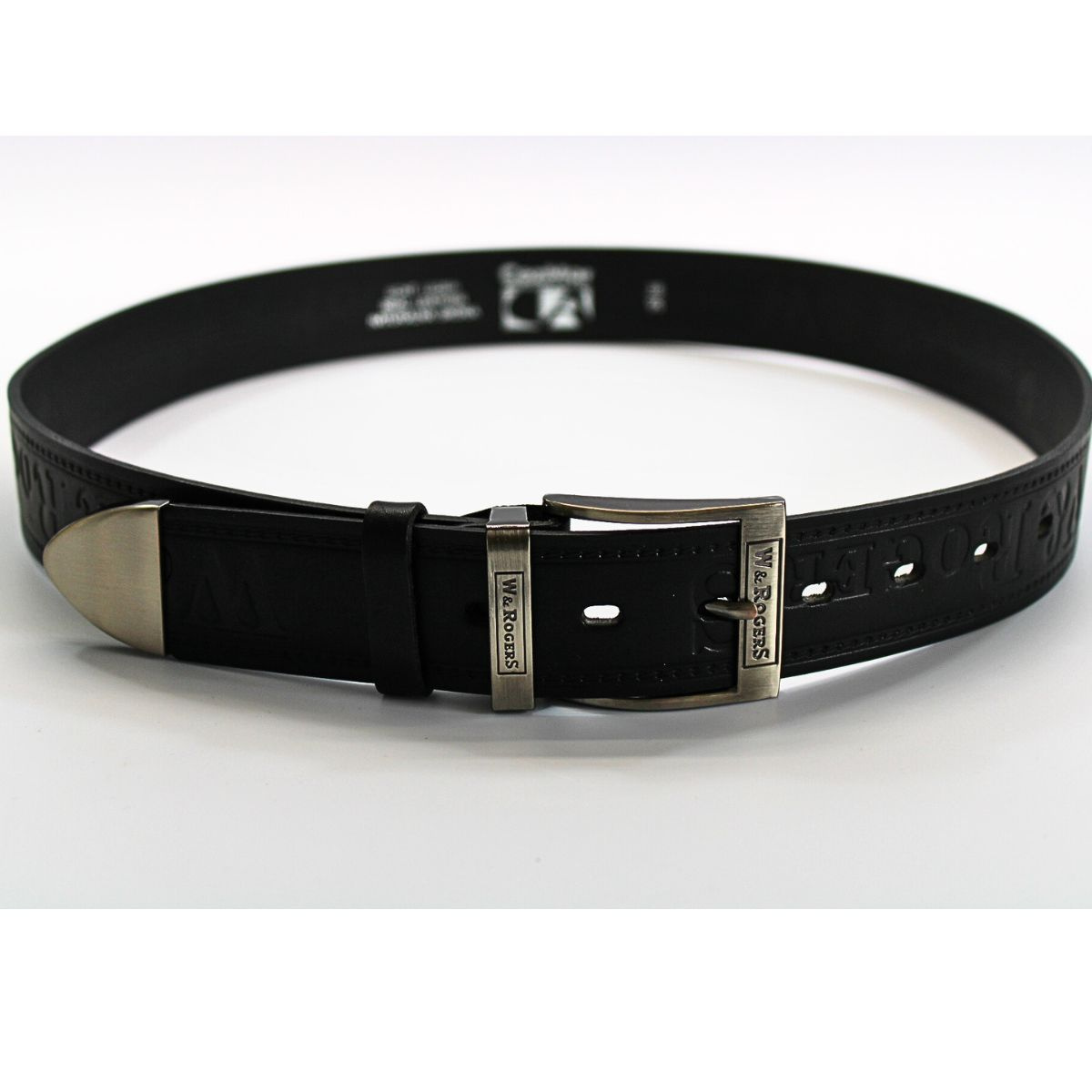 Čierny kožený pánsky opasok W&Rogers