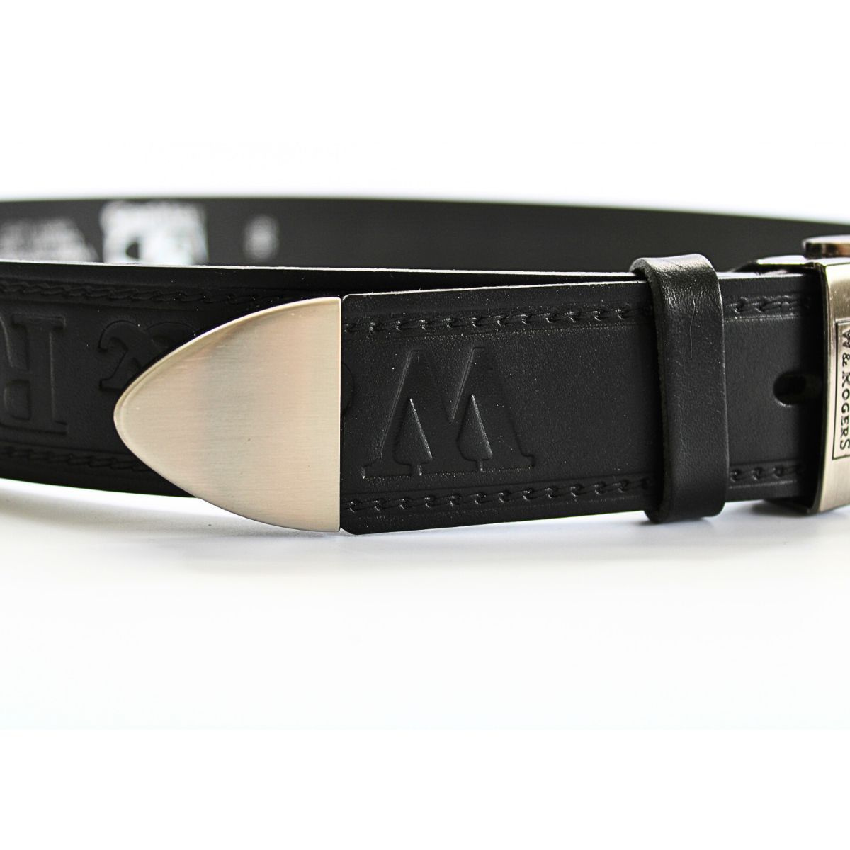 Čierny kožený pánsky opasok W&Rogers