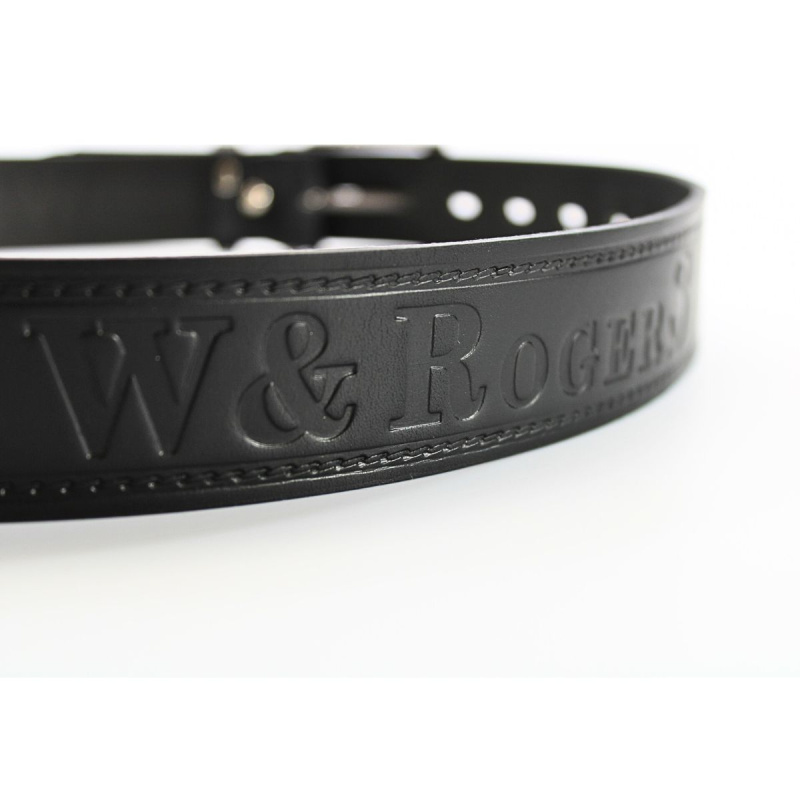 Čierny kožený pánsky opasok W&Rogers
