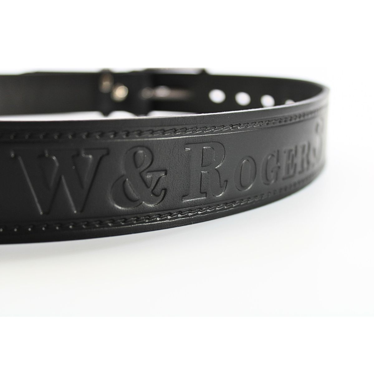 Čierny kožený pánsky opasok W&Rogers