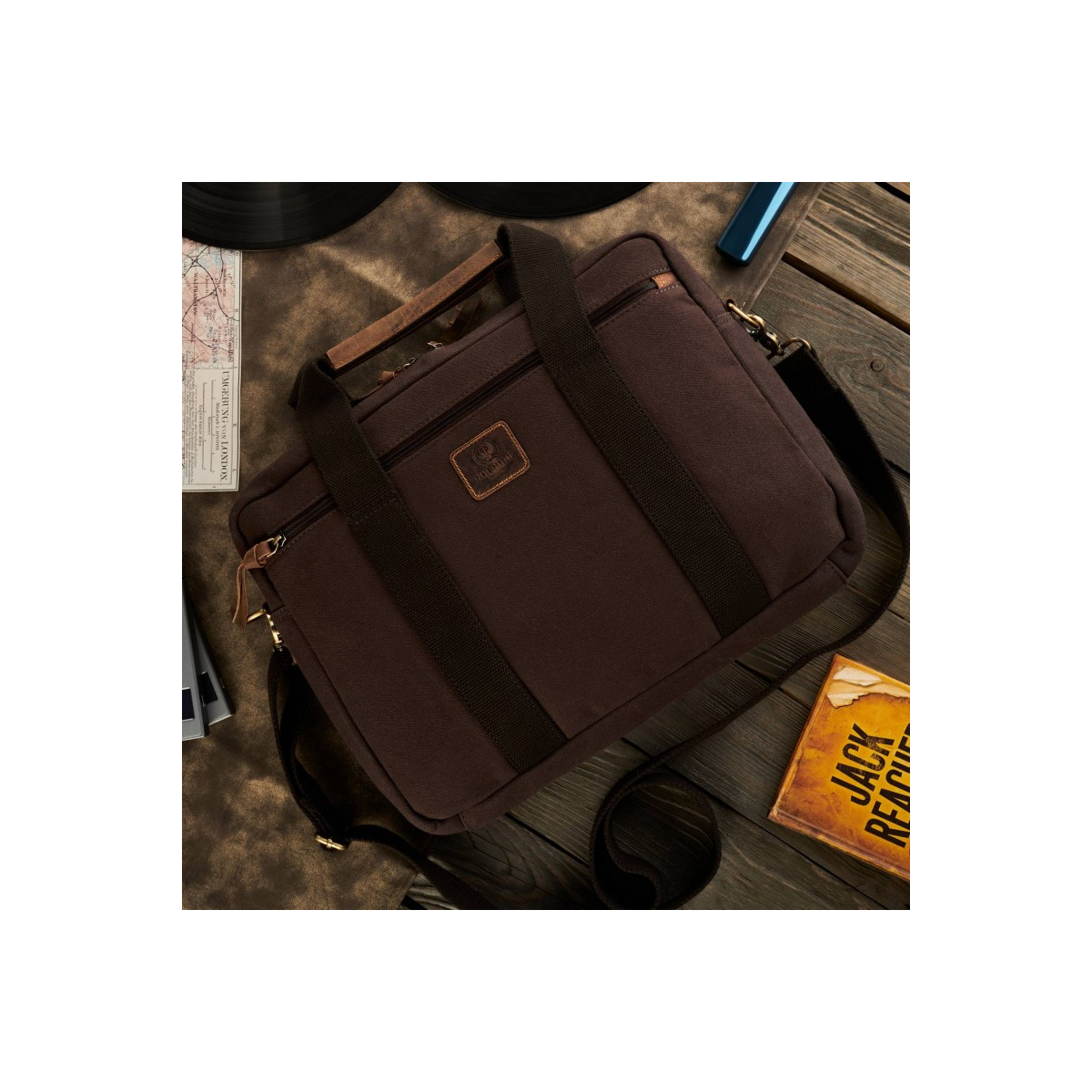 Taška na notebook hnedá PAOLO PERUZZI