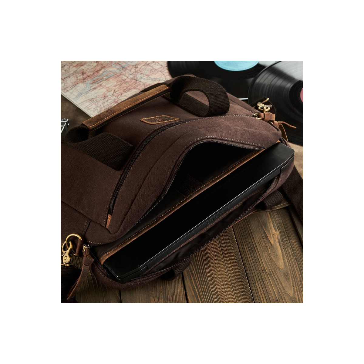 Taška na notebook hnedá PAOLO PERUZZI