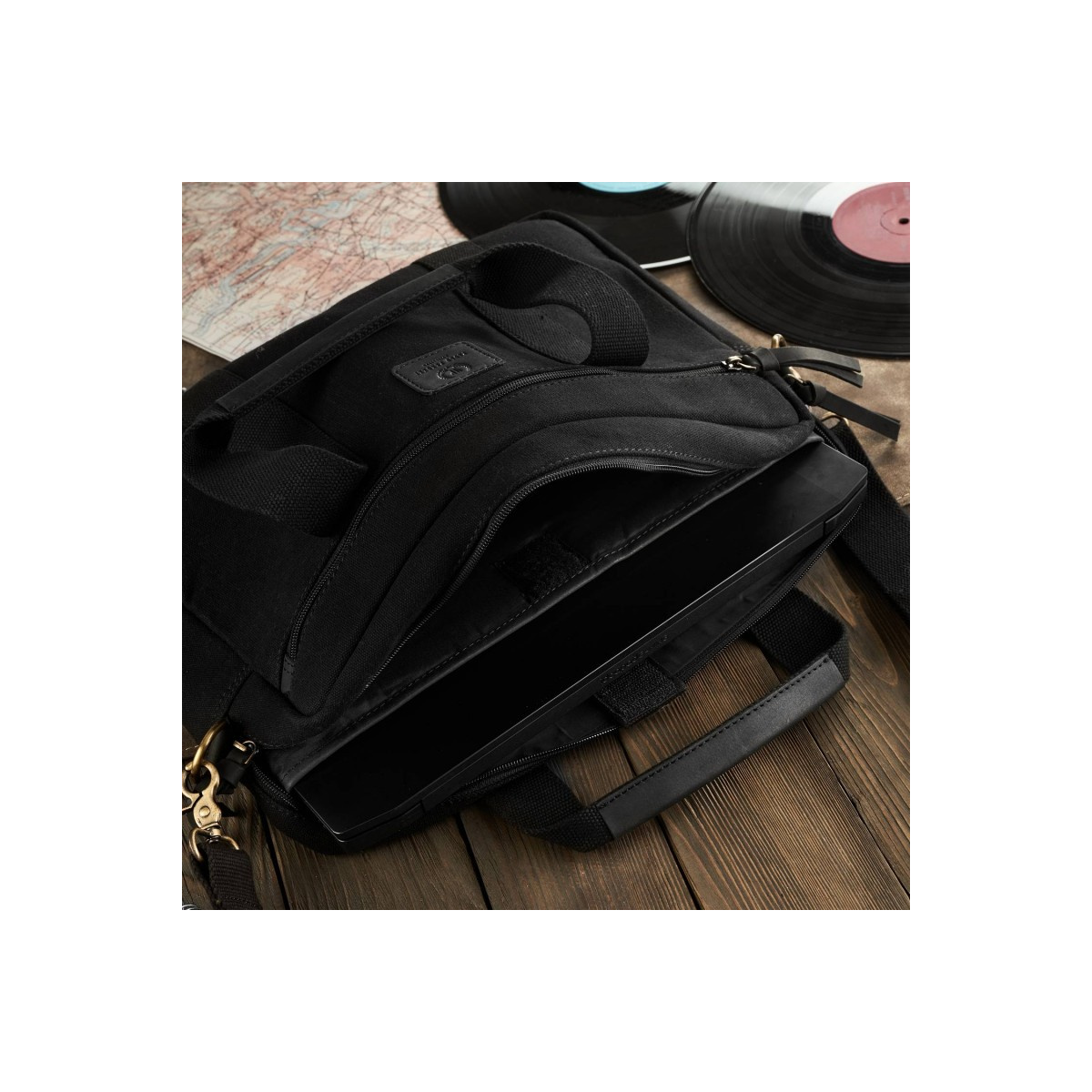 Taška na notebook čierna PAOLO PERUZZI